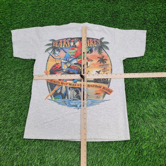 Vintage 2005 Bird Parrot Shirt S/M 20x26 Gray Beaks Bikers - Picture 3 of 15